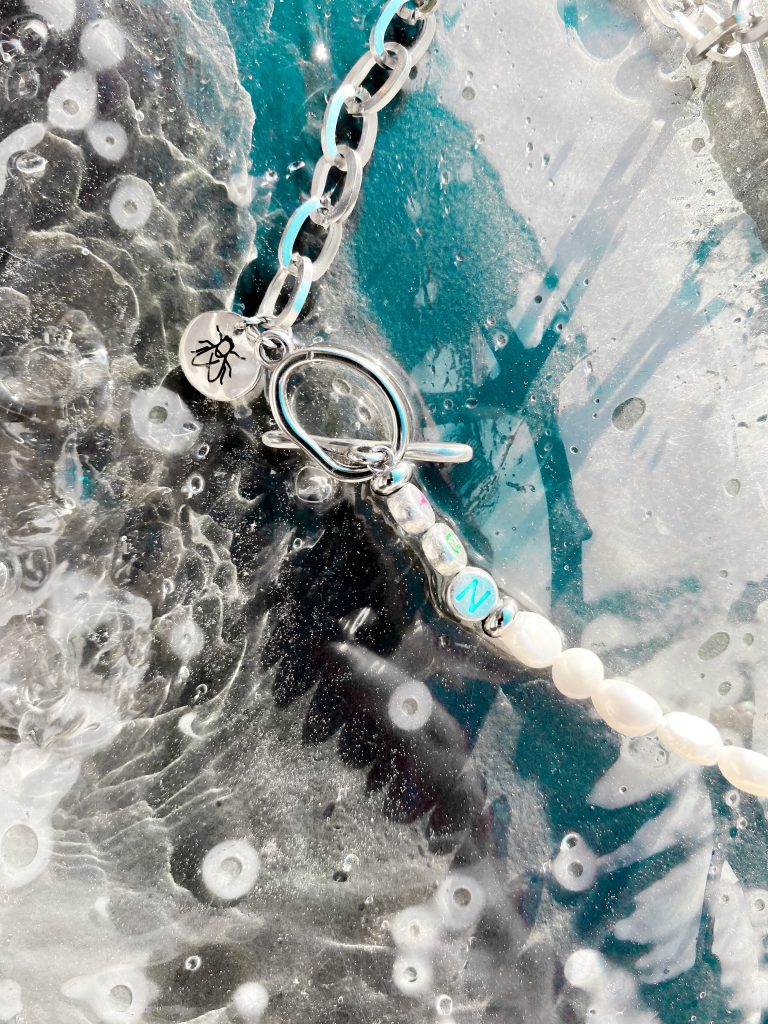 Collar de acero personalizable cadena plata unisex Tábano Store waterpoof jewelry