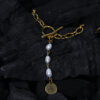 Collar oro cadena con perlas Tábano Store
